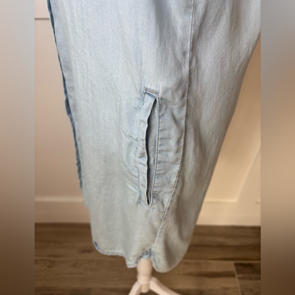 Thread & Supply Sky Blue Casual Shirt dress size small in excellent condition - Picture 4 of 8